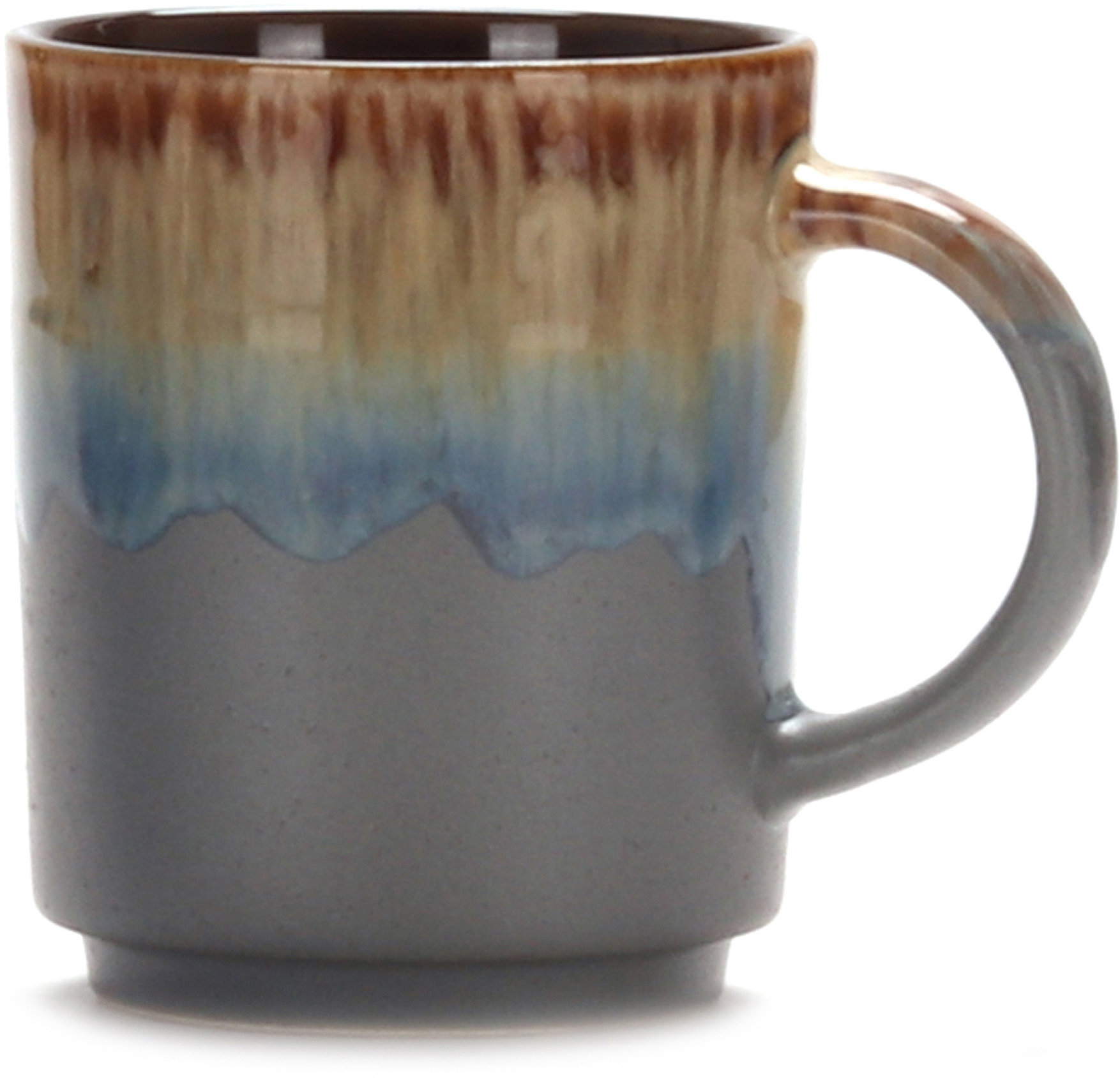 Clay Hrnek Dusk – keramika, 420 ml, přechod šedo - hnědý