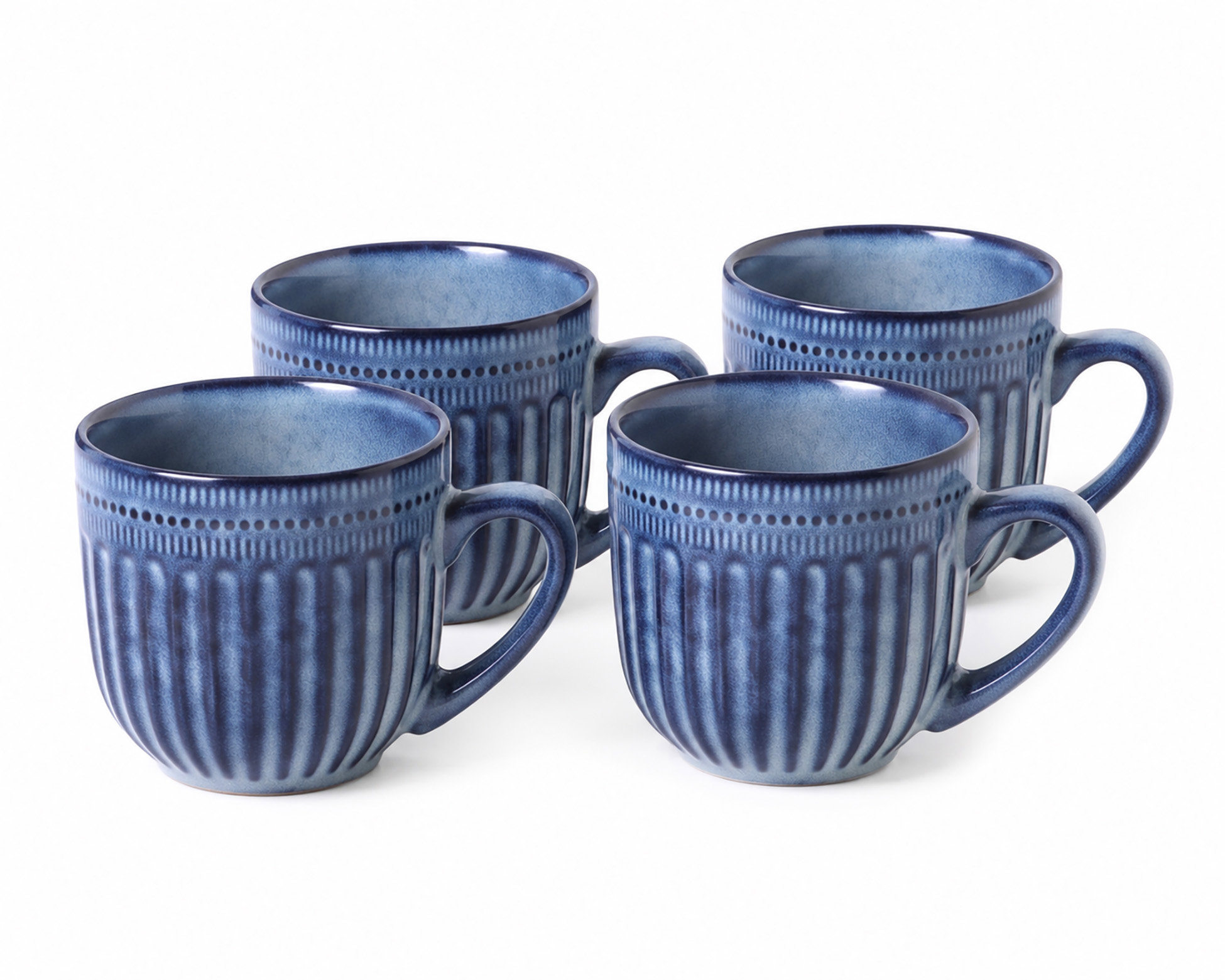 Clay 4 ks keramických hrnků Marine 250 ml, modrá