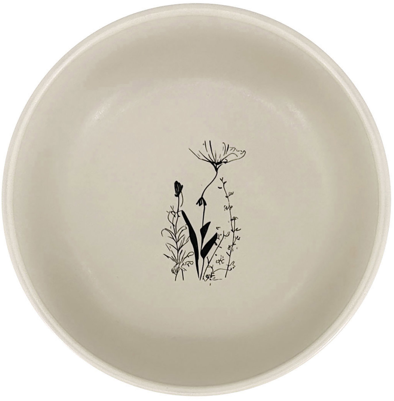 Clay Keramická miska Cream Garden o 15 cm, smetanová / černá