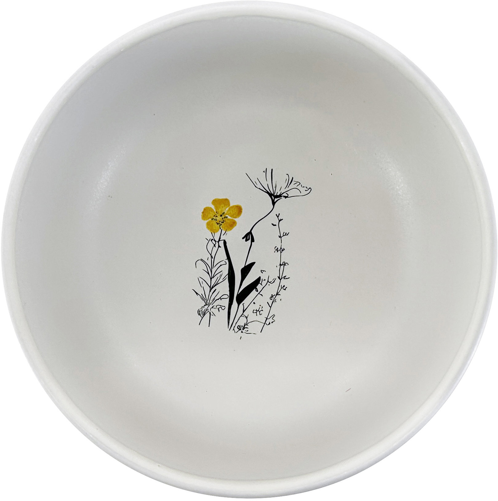 Clay Keramická miska Cream Garden Color o 15 cm, smetanová / černá