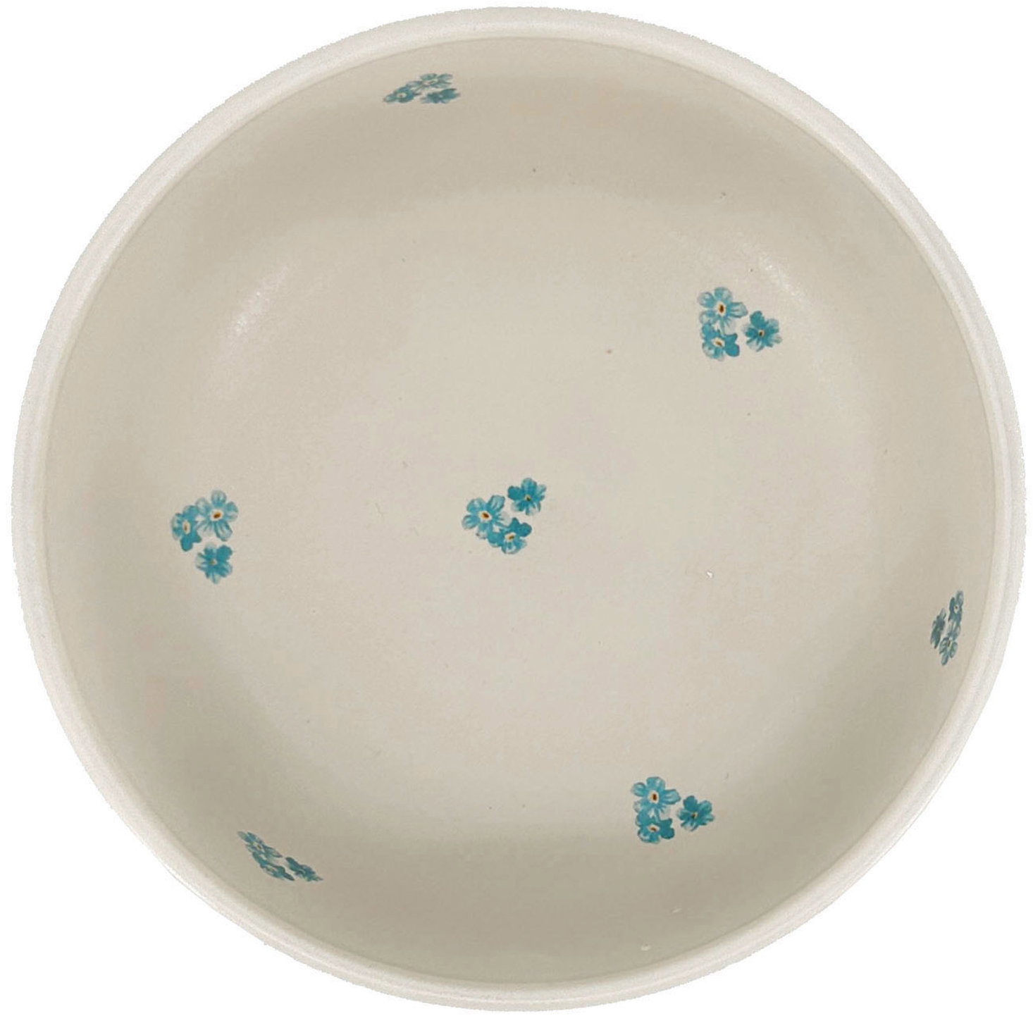 Clay Keramická miska Cream Pomněnka o 15 cm, smetanová / modrá