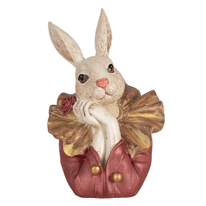 Clayre & Eef Velikonoční dekorace - Králík dáma, 17 cm