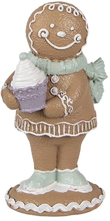Clayre & Eef Perníček Gingerbread s dortíkem 11 cm