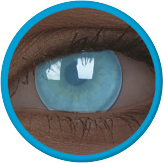 ColourVue Crazy UV svítící - Electric Blue, roční, nedioptrické, 2 čočky
