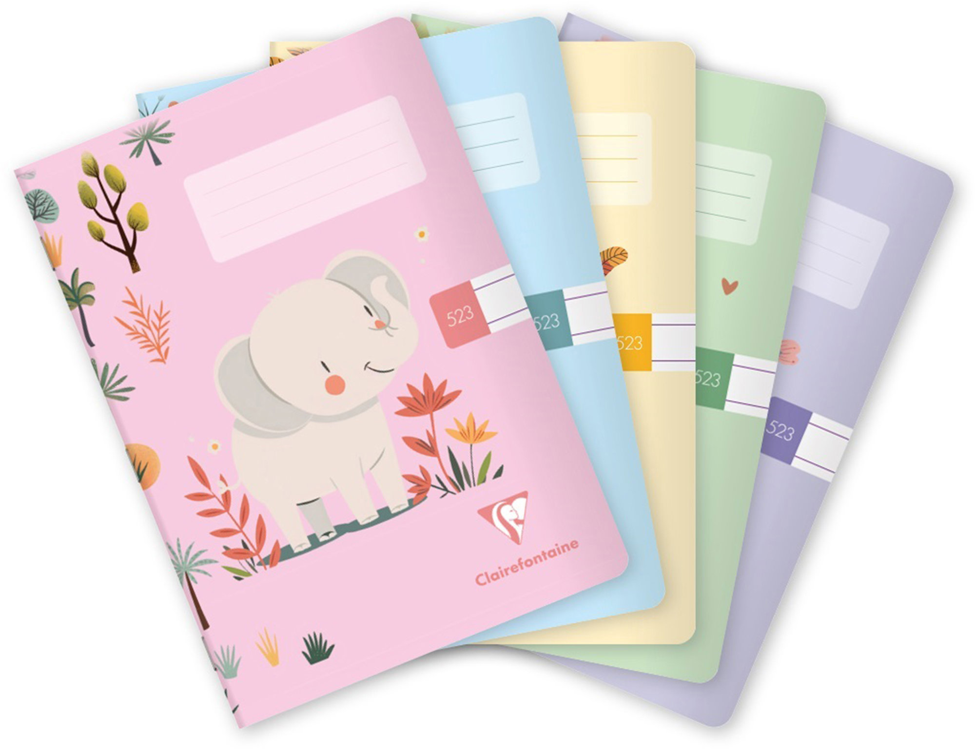 CLAIREFONTAINE KIDS A5 '512' linkovaný, 10 listů - sada 5 kusů