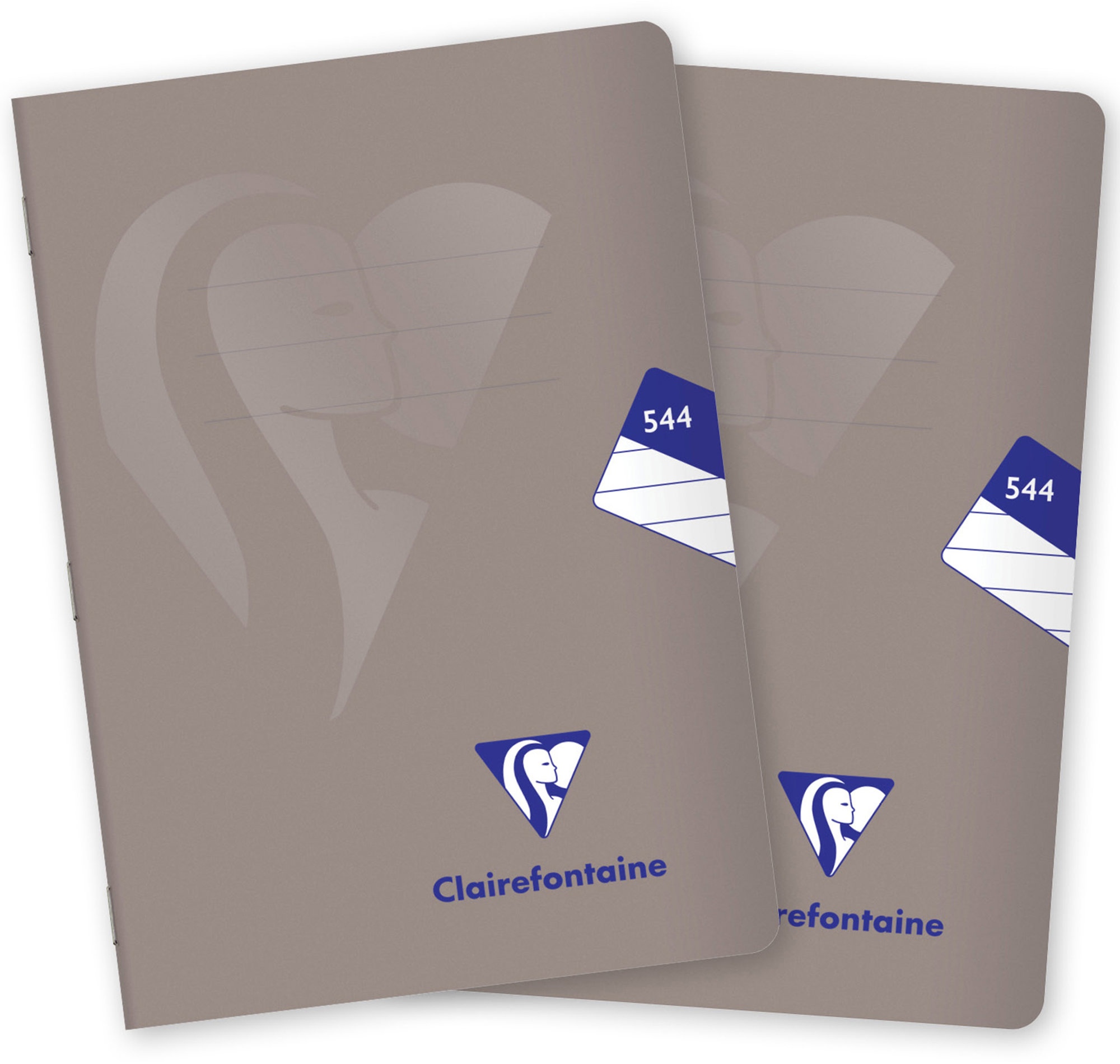 CLAIREFONTAINE Mimesys PP - špičkový sešit pro každodenní použití, velikost A5, 40 listů, šedý, sada 2 ks