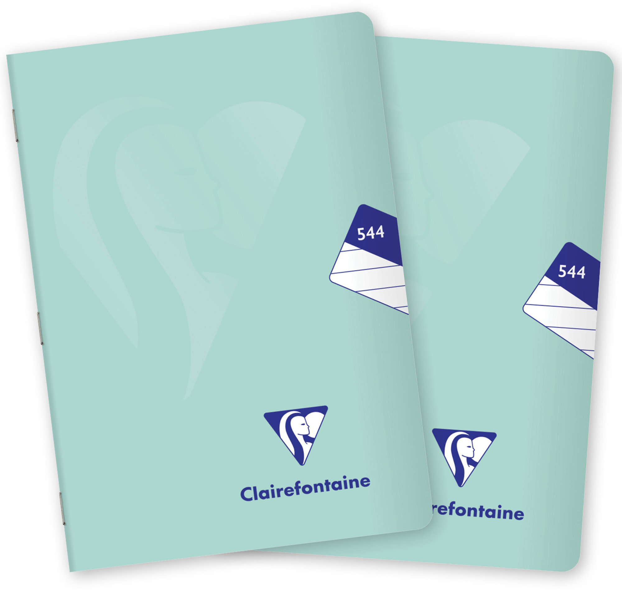 Sada 2 ks CLAIREFONTAINE Mimesys pastel PP, A5 "544" linkovaný papír v mátovém odstínu.