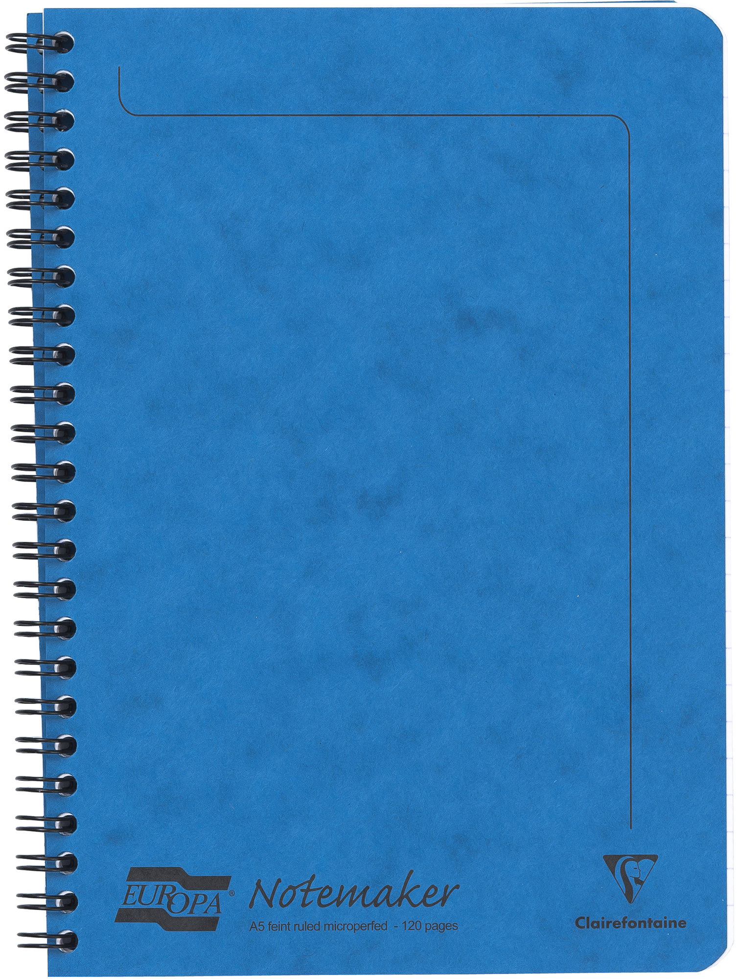 CLAIREFONTAINE Europa A5, linkovaný, 60 listů, modrý