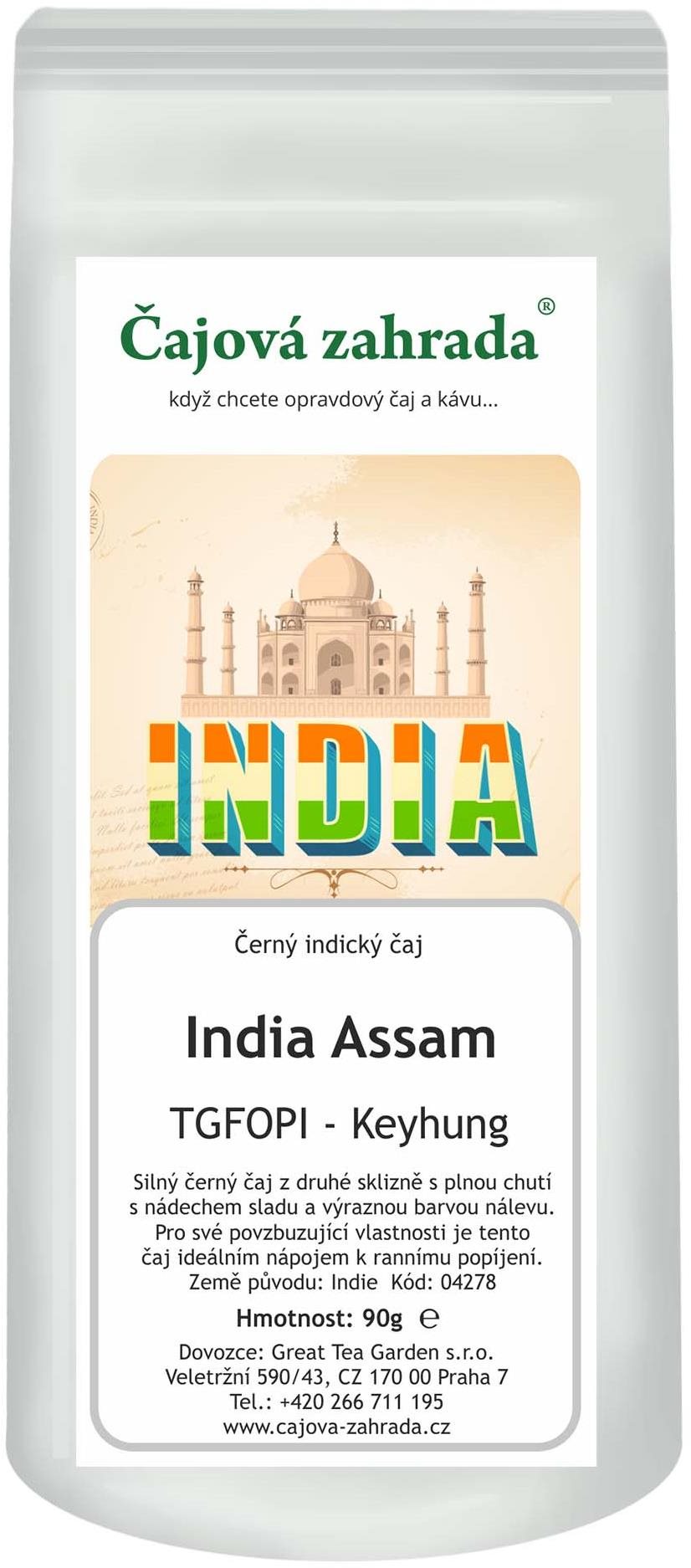 Čajová zahrada India Assam TGFOPI Keyhung - černý čaj, 90g