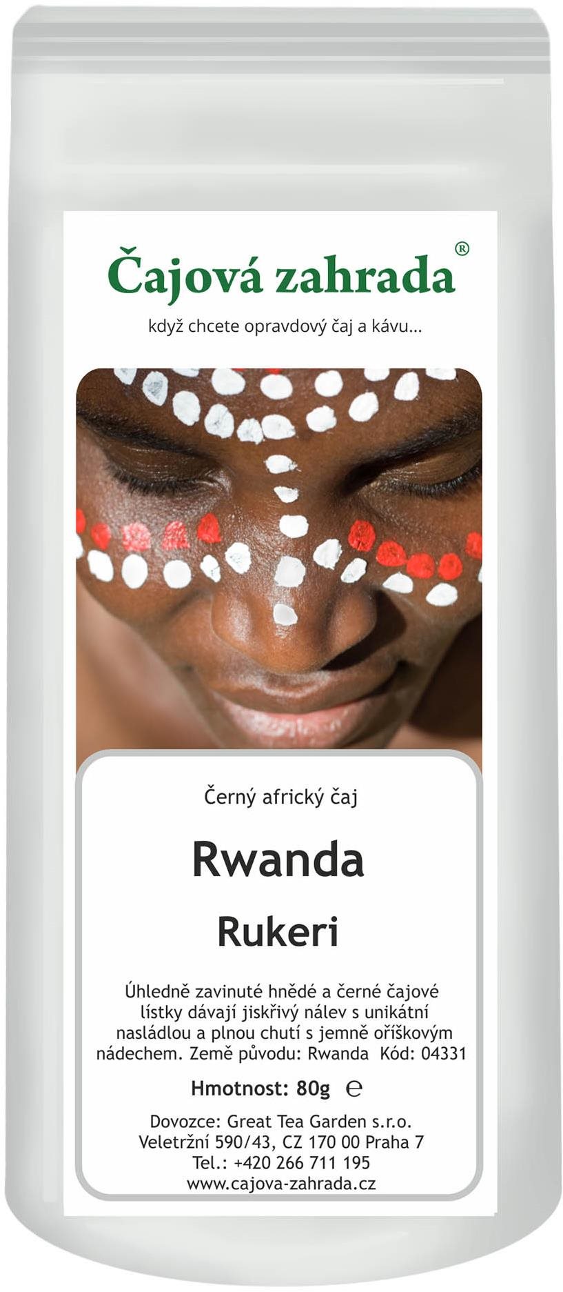 Čajová zahrada Rwanda Rukeri - černý čaj, 500g