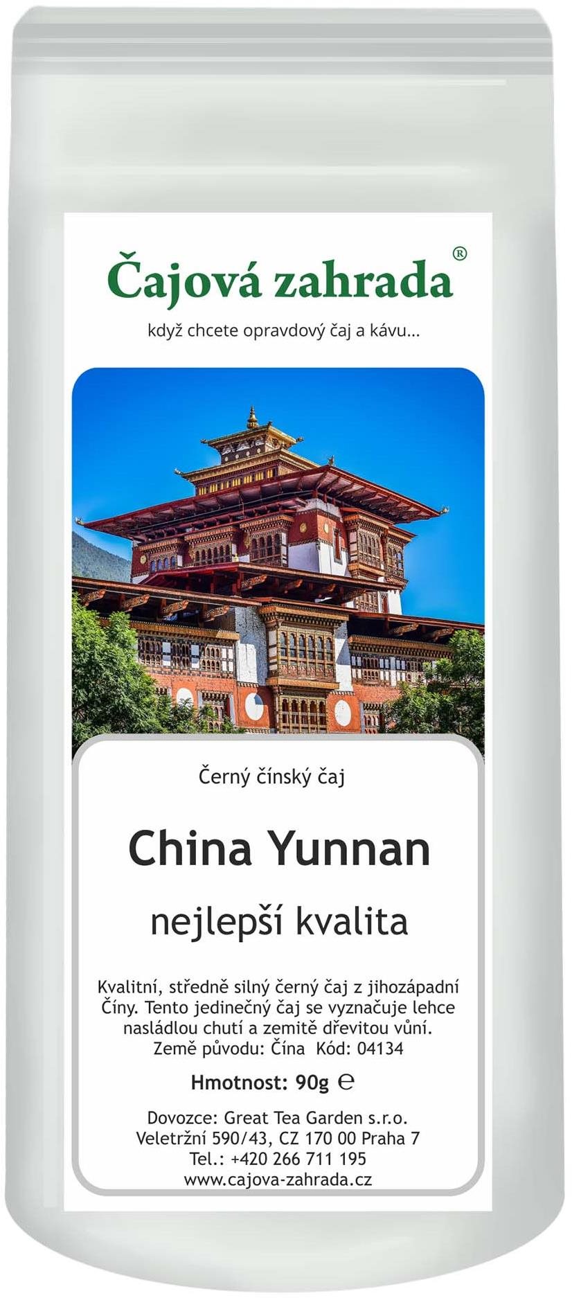 Čajová zahrada China Yunnan Black FOP - černý čaj, 500g