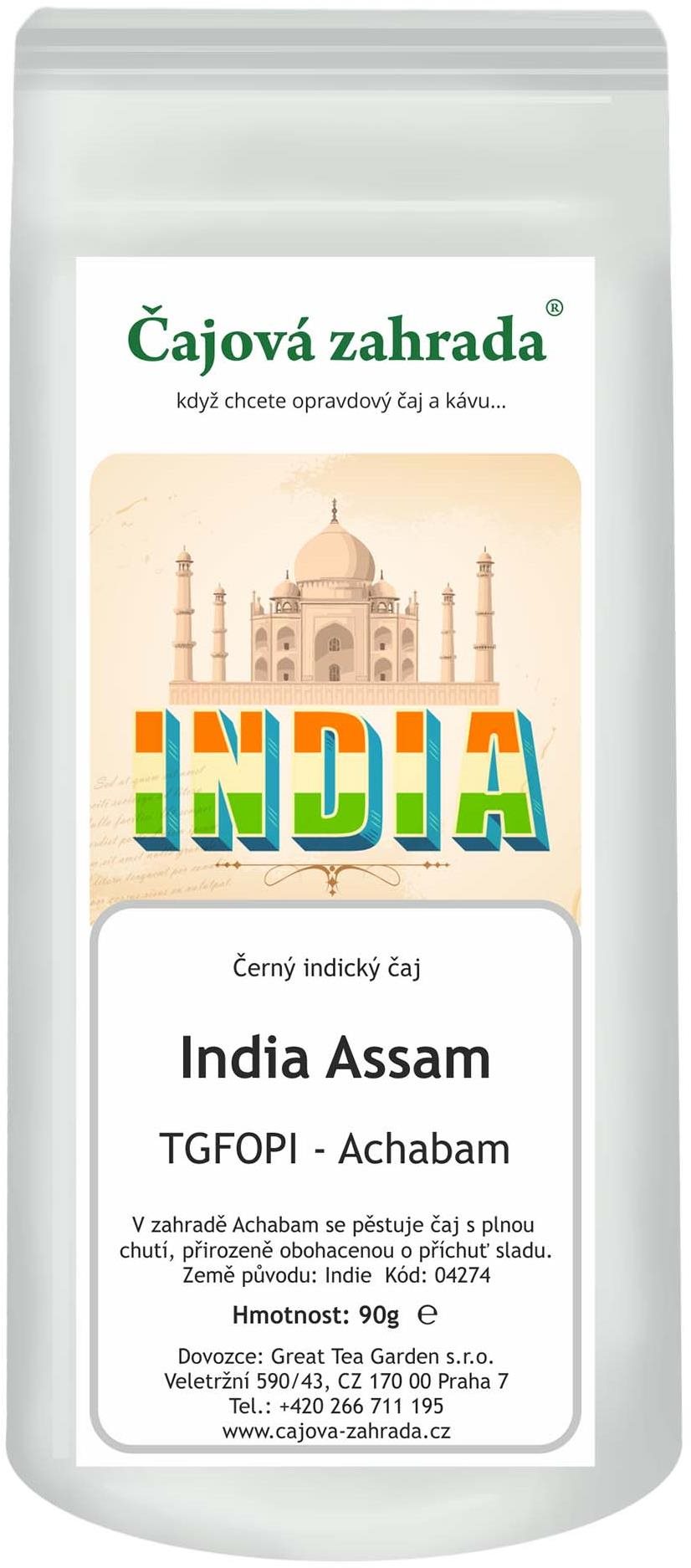 Čajová zahrada India Assam TGFOPI Achabam - černý čaj, 500g
