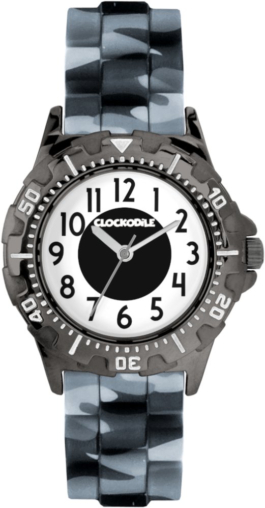 CLOCKODILE Dětské hodinky SPORT 4.0, sportovní, svítící, chlapecké, šedé - maskáčové