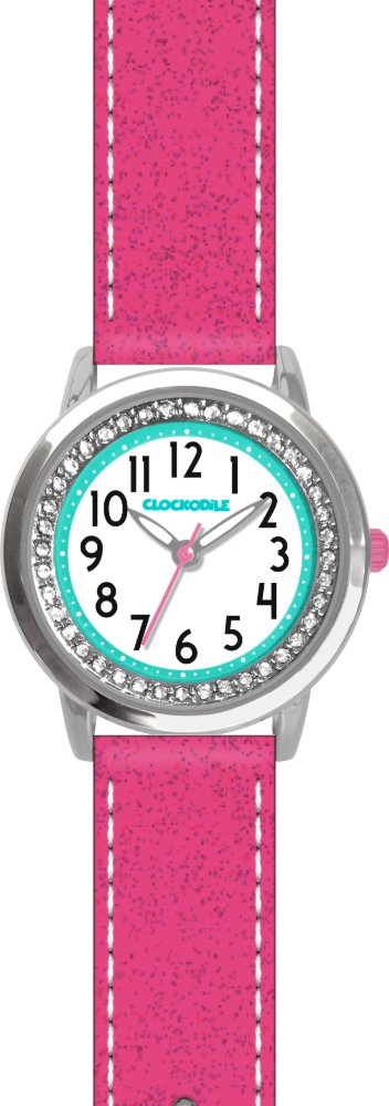 CLOCKODILE Dětské hodinky SPARKLE, dívčí, třpytivé s kamínky, růžové