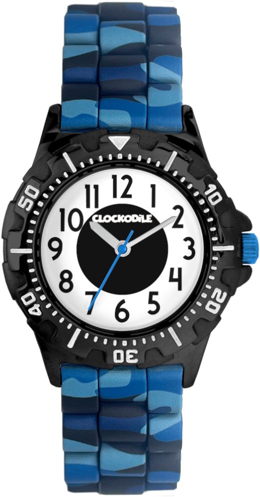 CLOCKODILE Dětské hodinky Sport 4.0, sportovní, svítící, chlapecké, černo - modré - maskáčové