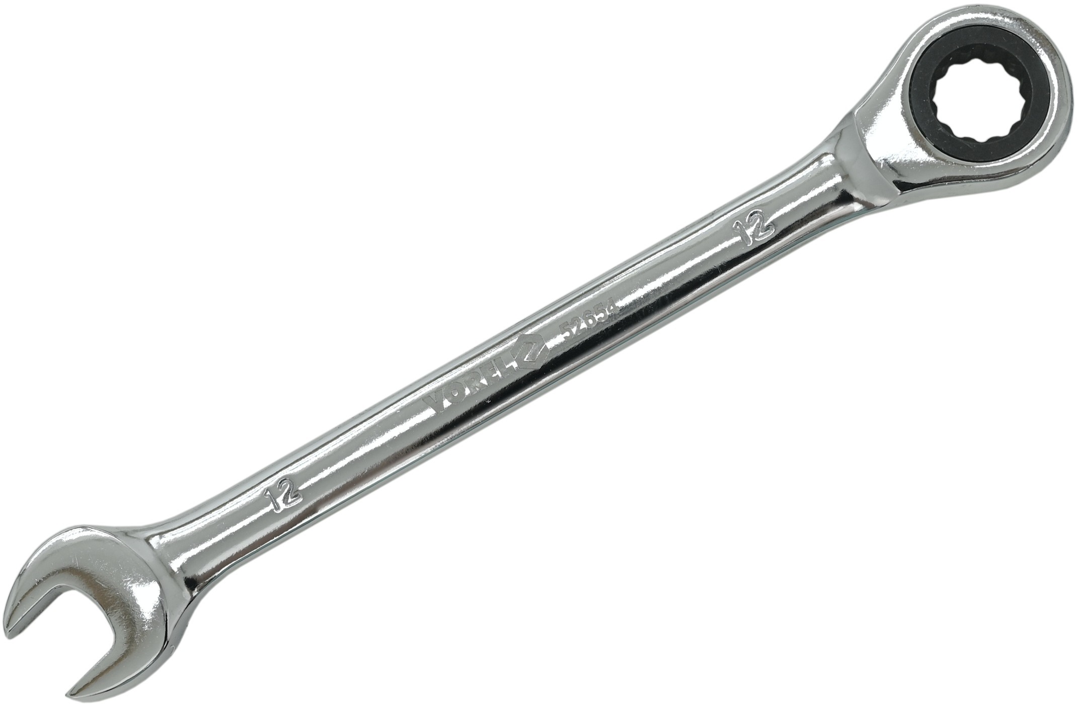 VOREL Klíč očkoplochý ráčnový 12 mm CrV TO-52654