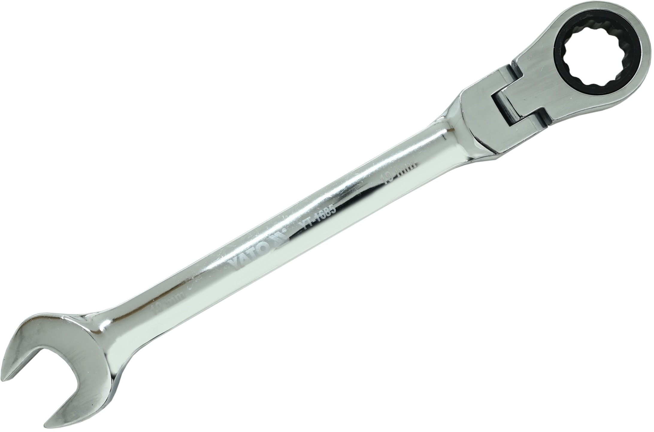 YATO Klíč očkoplochý ráčnový 19 mm s kloubem YT-1685
