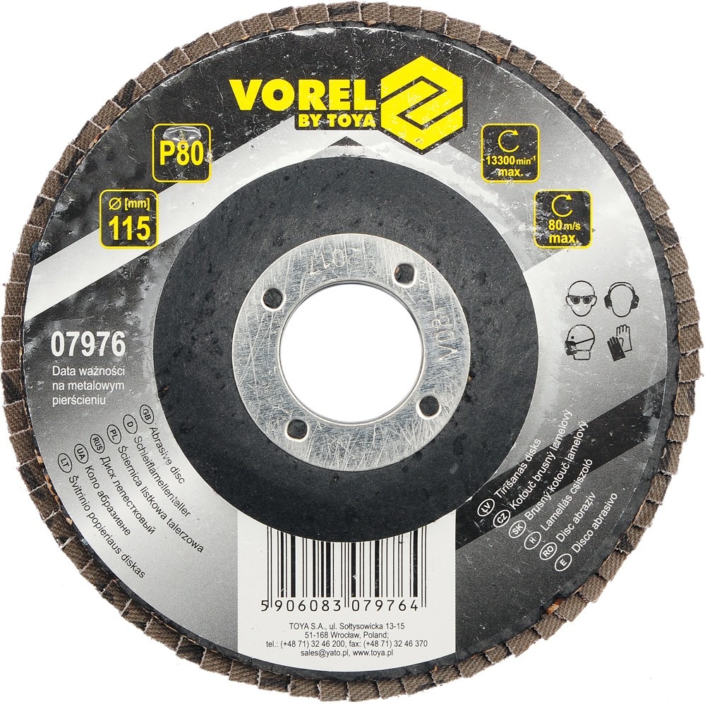 VOREL Kotouč brusný lamelový 115 mm P100 TO-07977