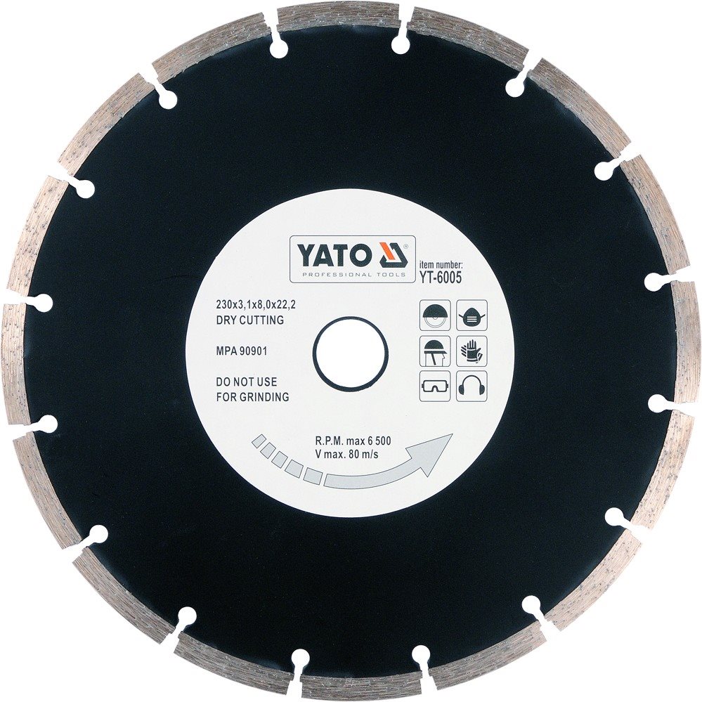 YATO Kotouč diamantový 230 x 22,2 x 2,7 mm YT-6005