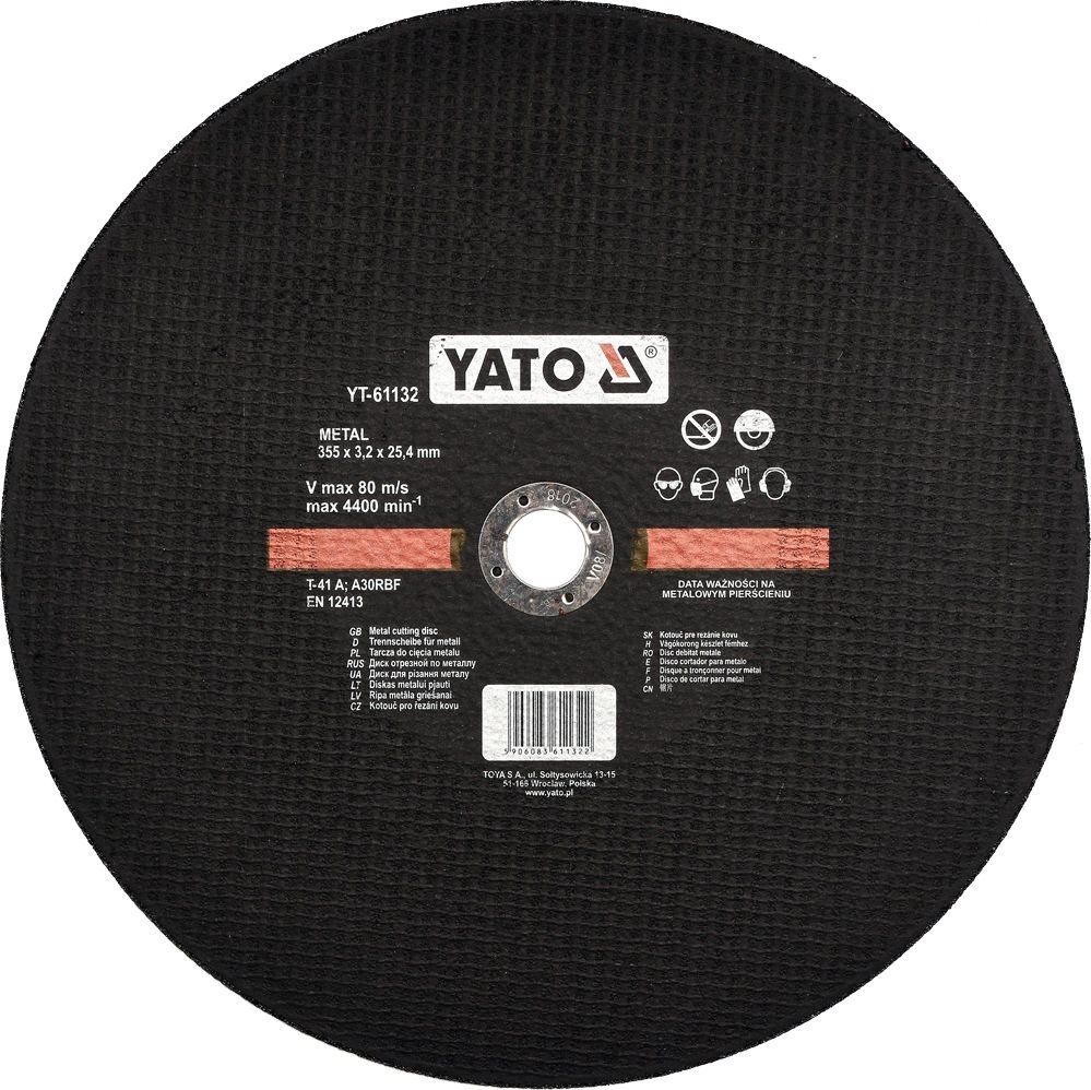 YATO Kotouč na kov 355 x 25,4 x 3,2 mm YT-61132