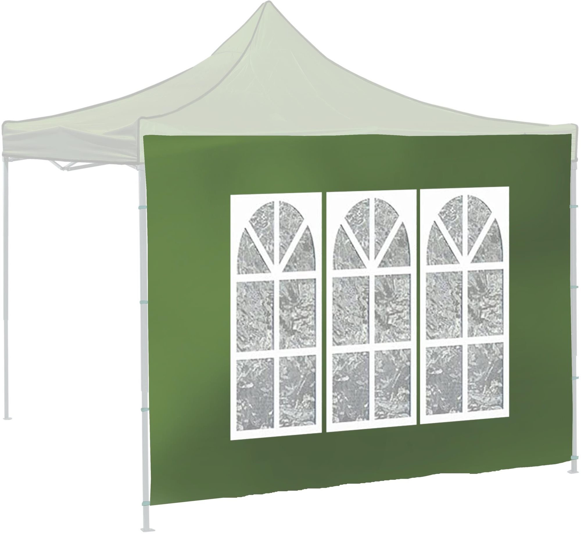 CATTARA Bočnice k altánu WINDOW 2 x 3m 420D WATERPROOF, zelená