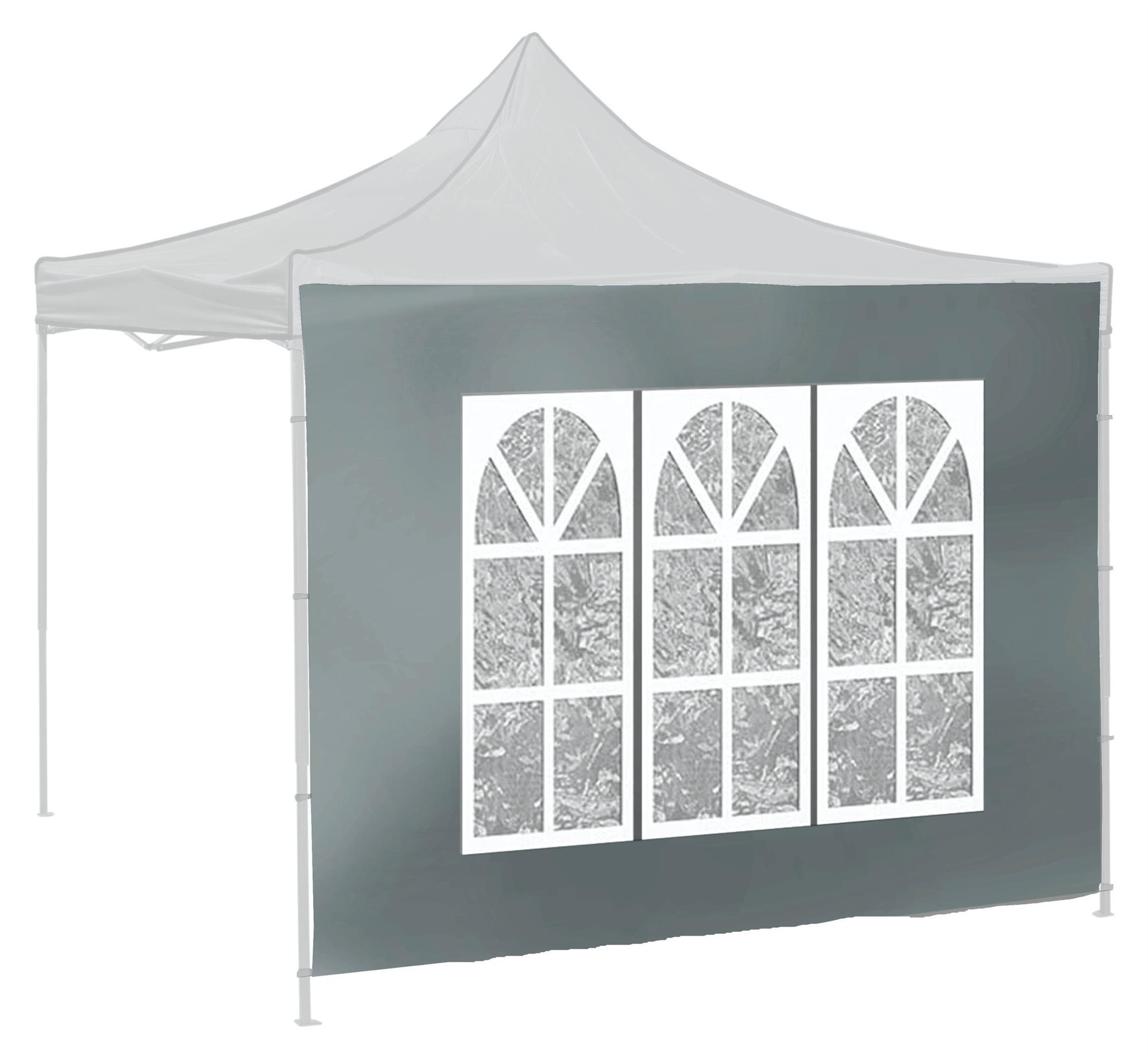 CATTARA Bočnice k altánu WINDOW 2 x 3m 420D WATERPROOF, šedá