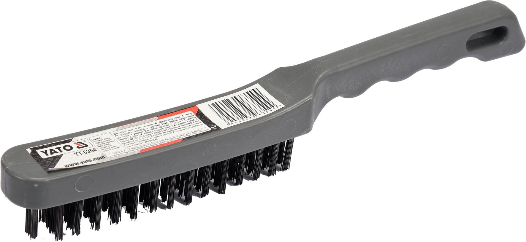 YATO Kartáč drátěný ruční 4 řady plast YT-6354
