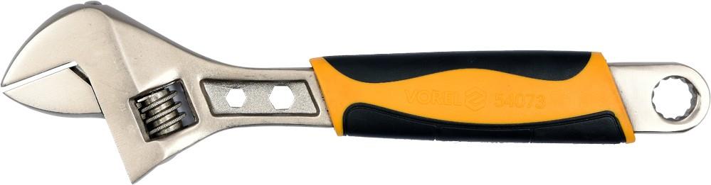 VOREL Klíč nastavitelný 300 mm plastová rukojeť TO-54073