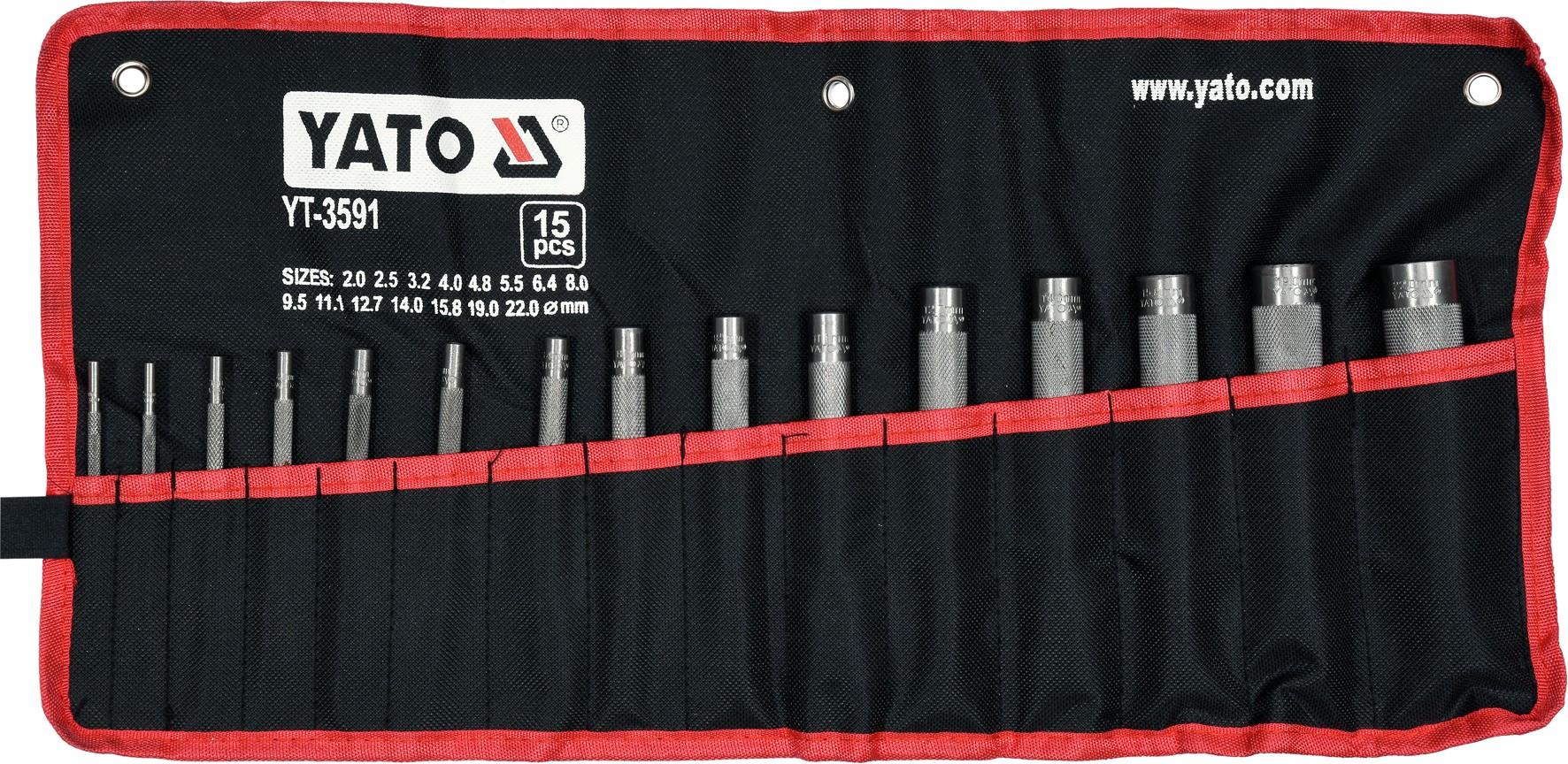 YATO Průbojníky na kůži v sadě YT-3591