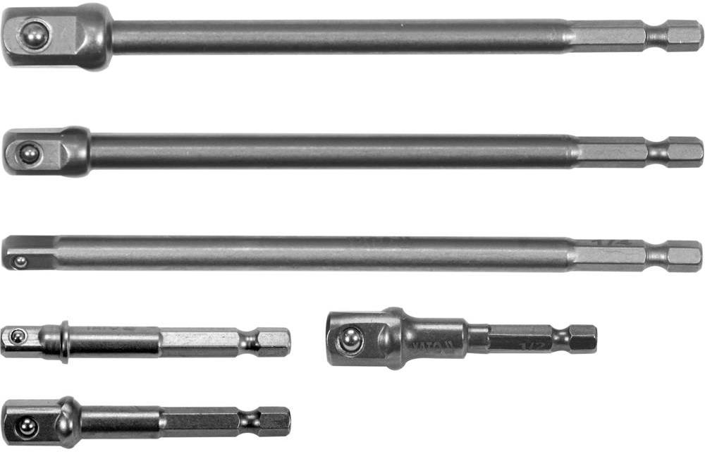 YATO Sada adaptérů do vrtačky HEX 1/4" na gola hlavice 6 ks YT-04629