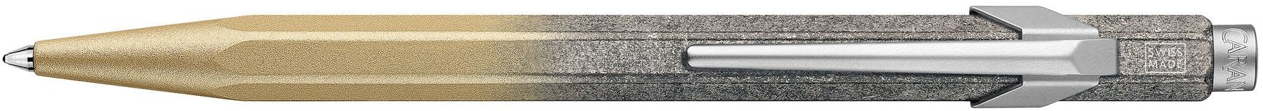 Propiska CARAN D'ACHE 849 Cosmic Blue s zlatými detaily