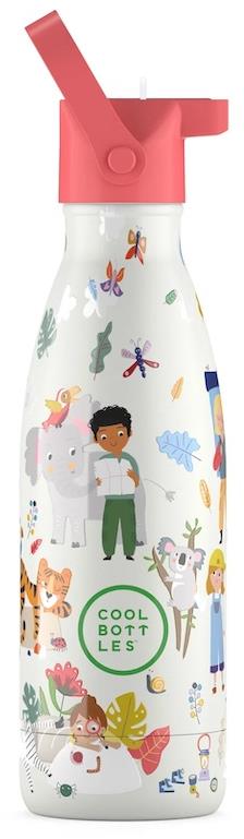 Cool Bottles dětská nerezová termolahev Kids Curious Explorers třívrstvá 350 ml 3D