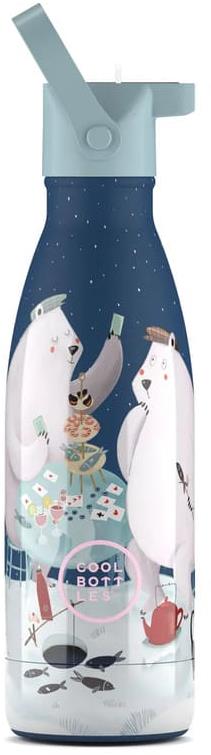 Cool Bottles dětská nerezová termolahev Kids Polar Bears třívrstvá 350 ml 3D