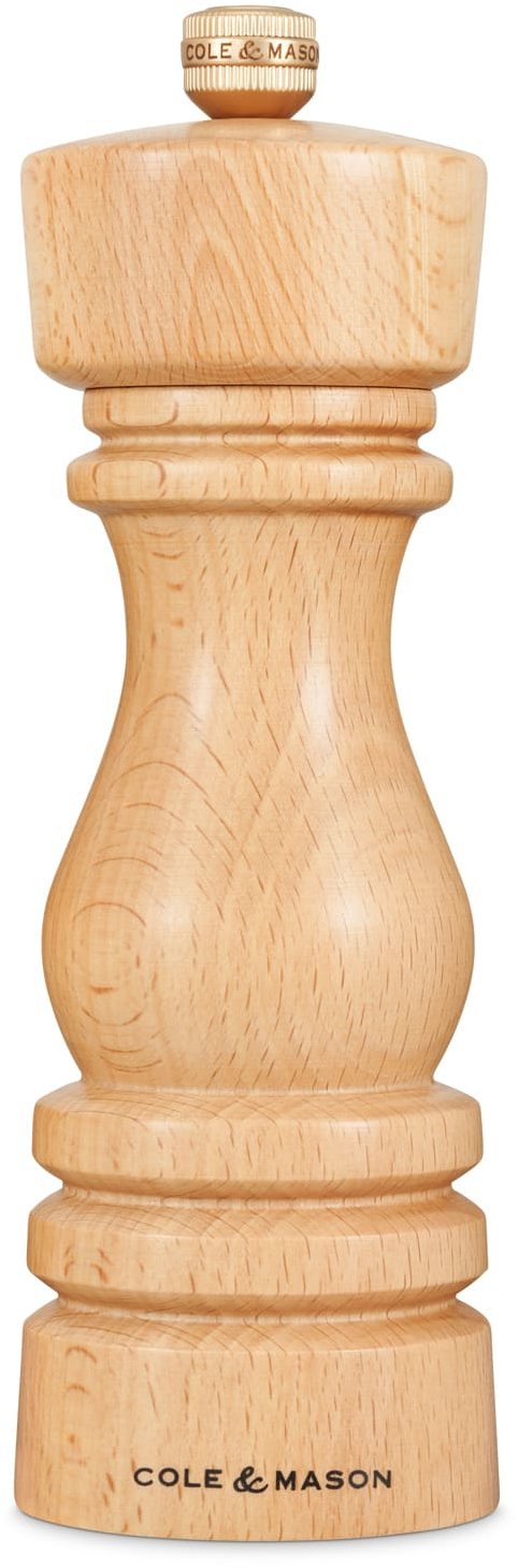 Cole&Mason London Natural Beech mlýnek na sůl 18 cm