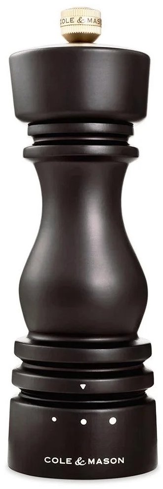Cole&Mason London 180 mm Dark Chocolate mlýnek na sůl Grind Select