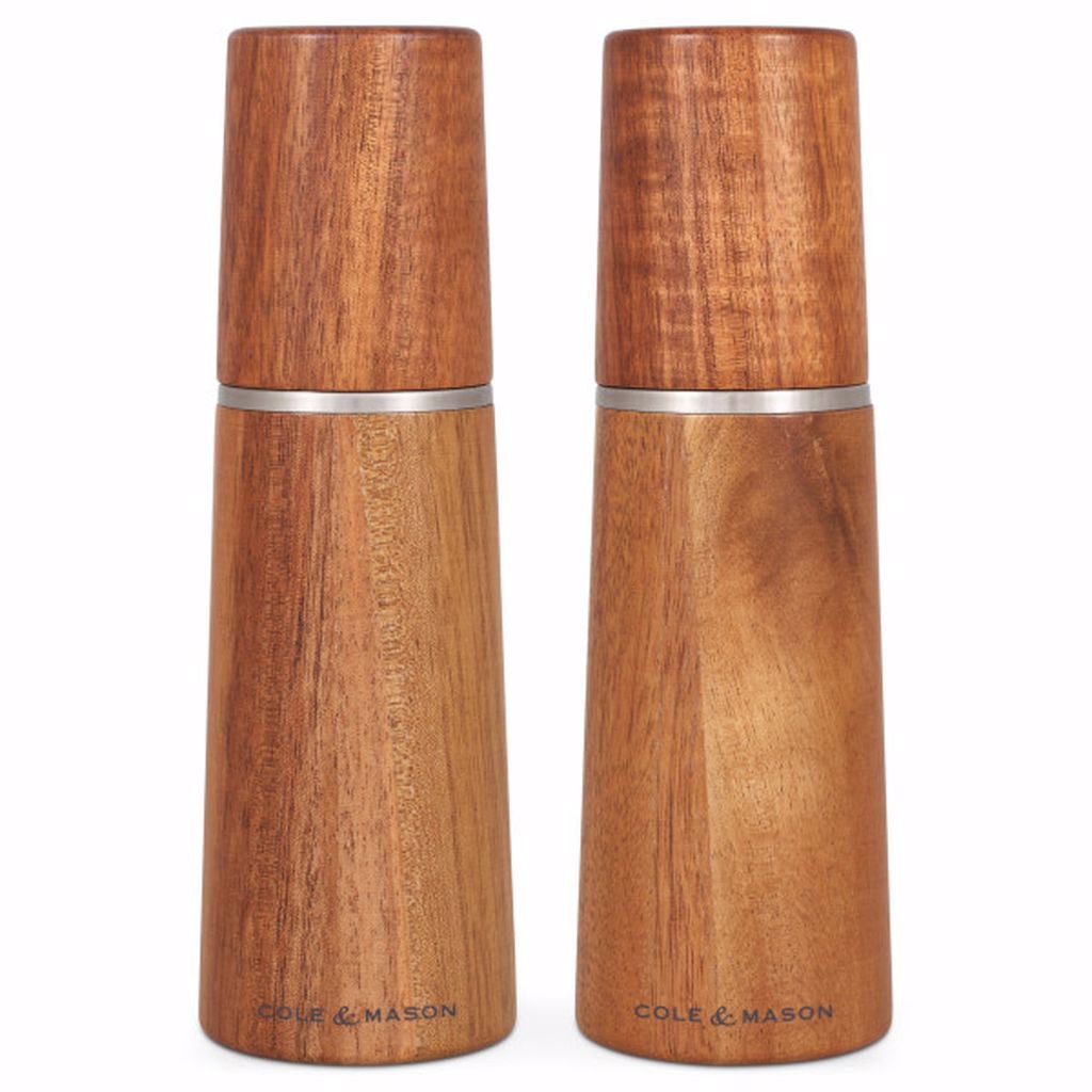 Cole&Mason Marlow Acacia Dárková sada mlýnků na sůl a pepř, bez náplně 18,5 cm