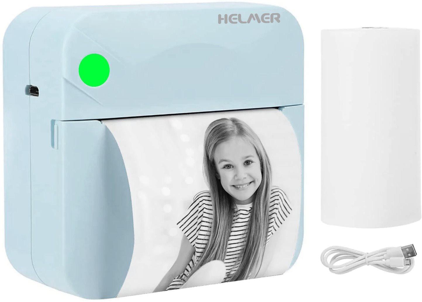 HELMER Přenosná termo mini tiskárna TP 01 rozlišení tisku 200 dpi Bluetooth