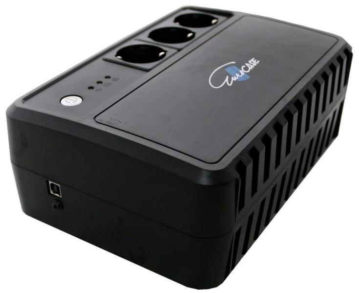 UPS Eurocase EA200PRO+ 600VA/360W (3× zásuvka, RJ11, USB, 7Ah)