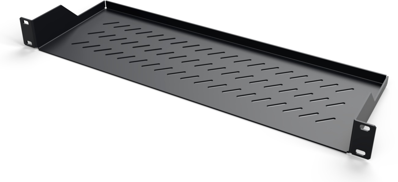 CTnet 19“ Police REX s perforací 1U 150 mm, černá