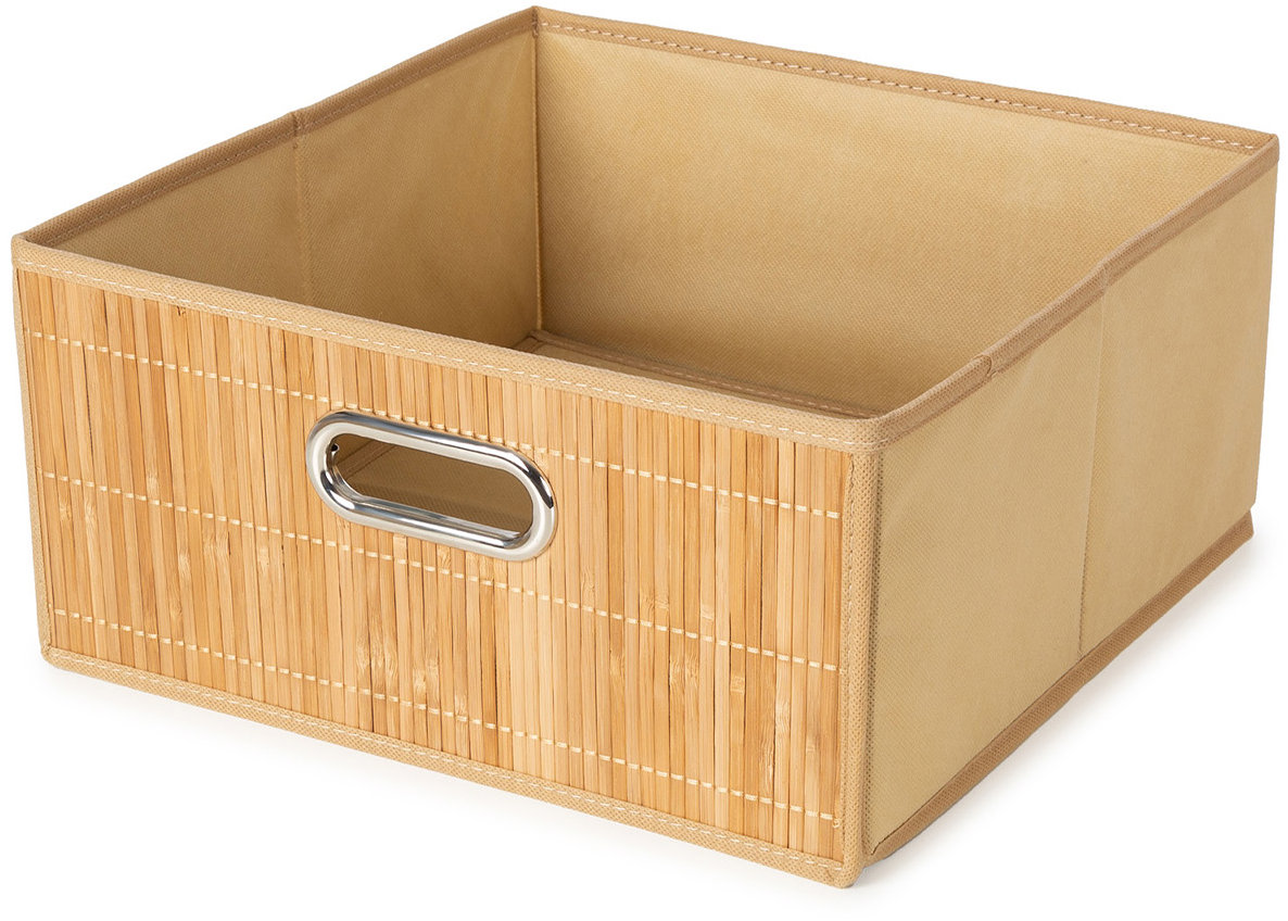 Compactor Anji Úložný košík, bambusový s látkou M