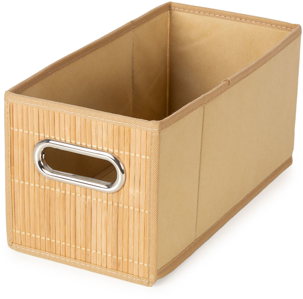 Compactor Anji Úložný košík, bambusový s látkou S