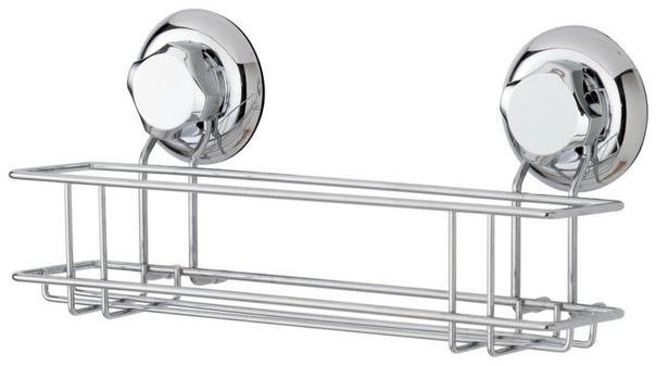 Compactor Bestlock Polička na kořenky, bez vrtání, nosnost 12 kg, chrom