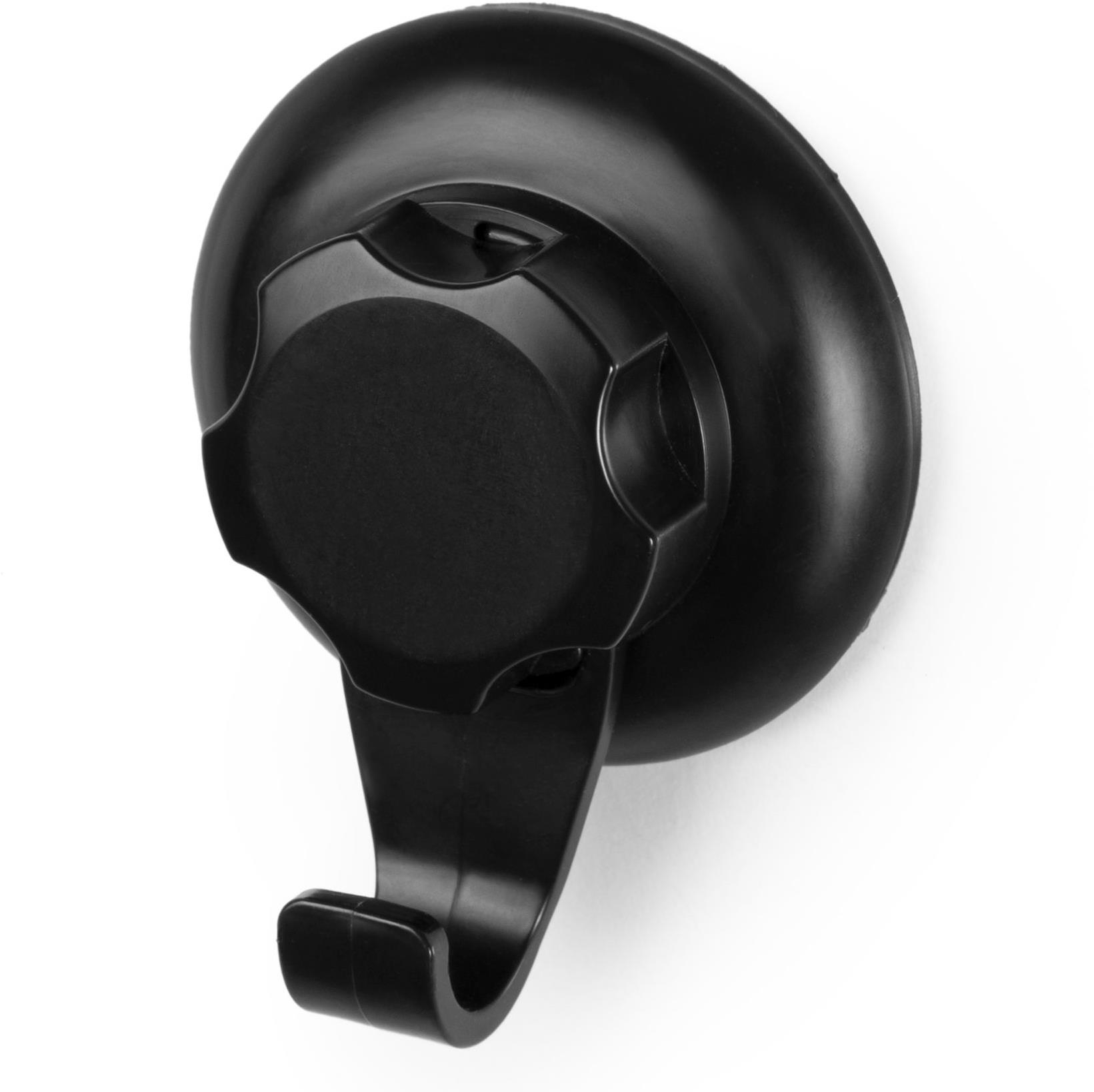 COMPACTOR Bestlock Black Háček do koupelny, bez vrtání, nosnost až 6 kg
