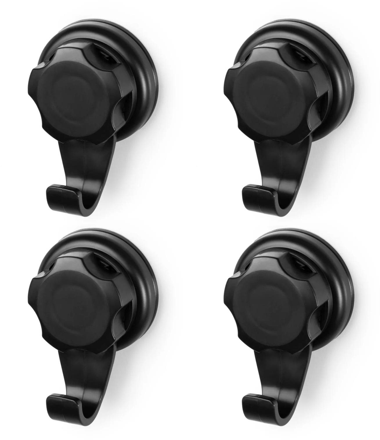 COMPACTOR Bestlock Black Malé háčky na stěnu, bez vrtání, nosnost až 3 kg, 4 ks