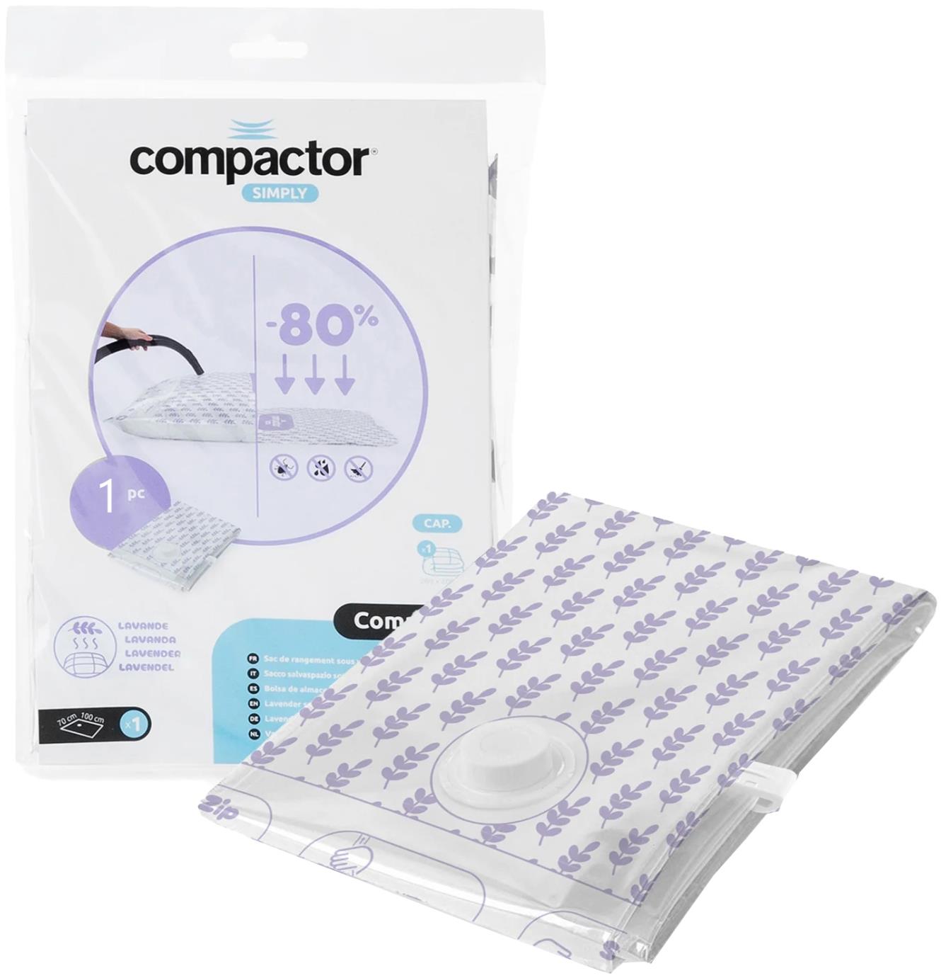 Compactor Compress vakuový úložný pytel L 100 litrů, 70 × 100 cm, levandule