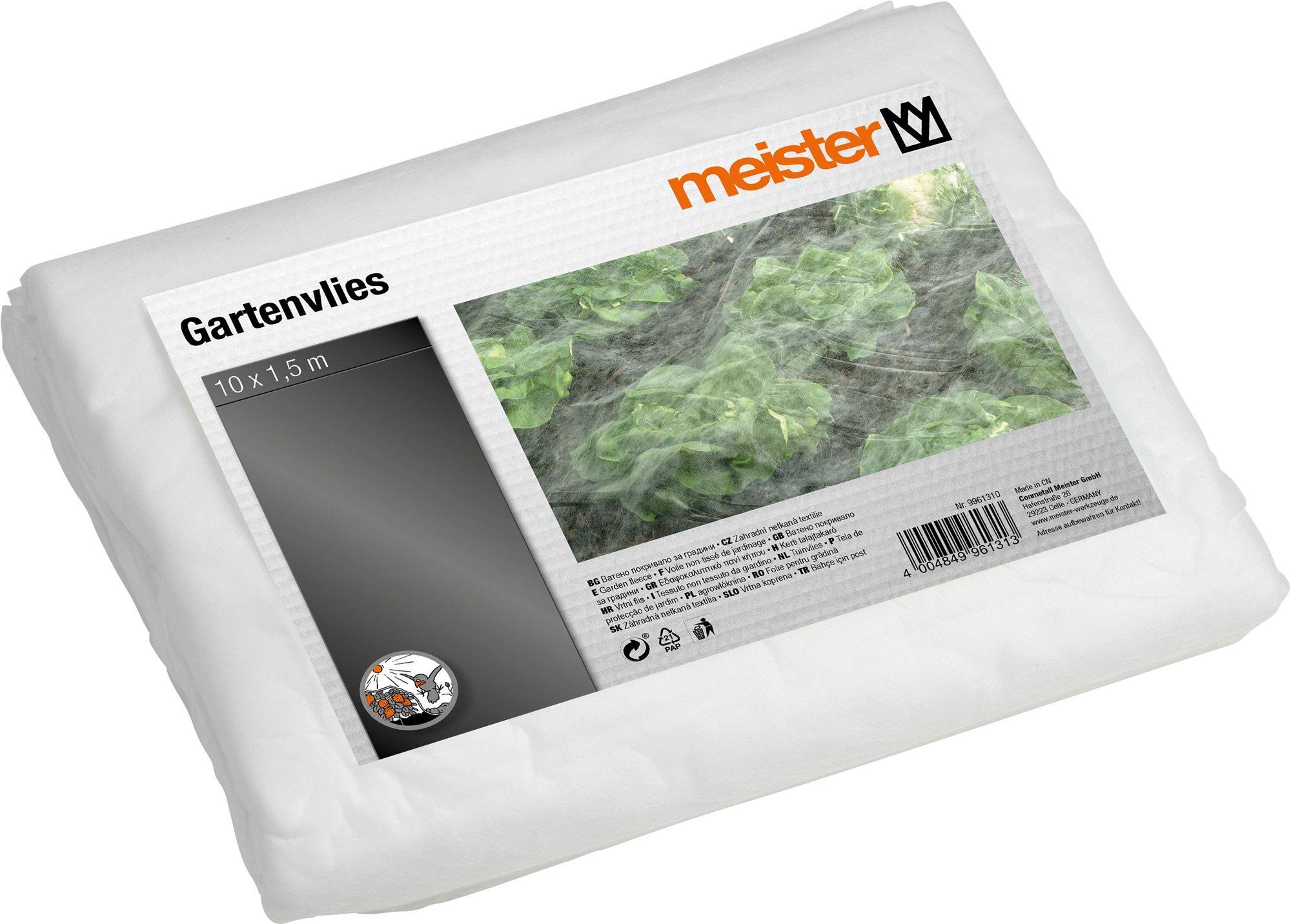 MEISTER Netkaná textilie fleece, 1.5 x 10 m, bílá