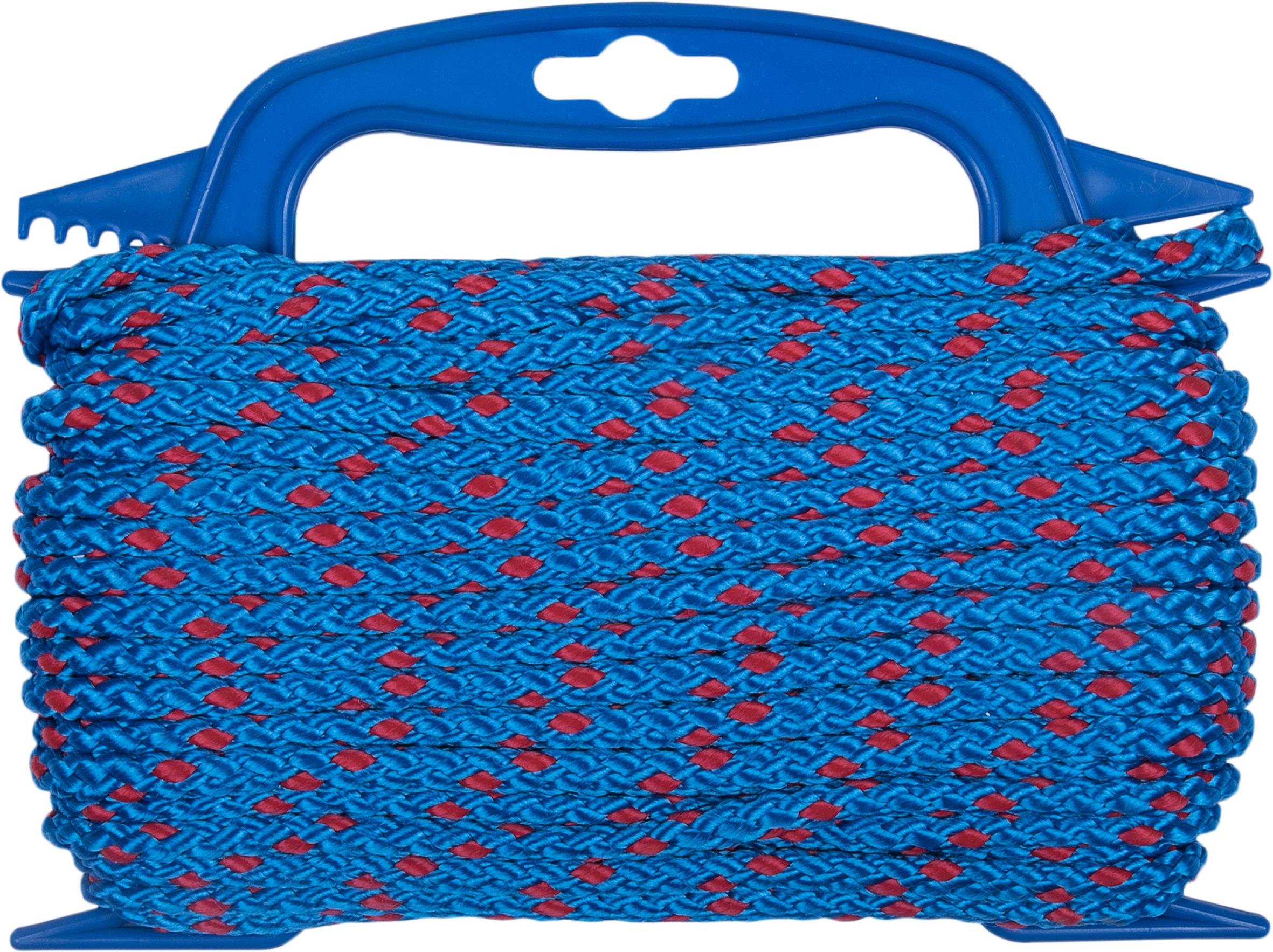 CONNEX PP Lano pletené 8pramenné, 6 mm × 20 m, modrá/červ., navíječ DY2701701