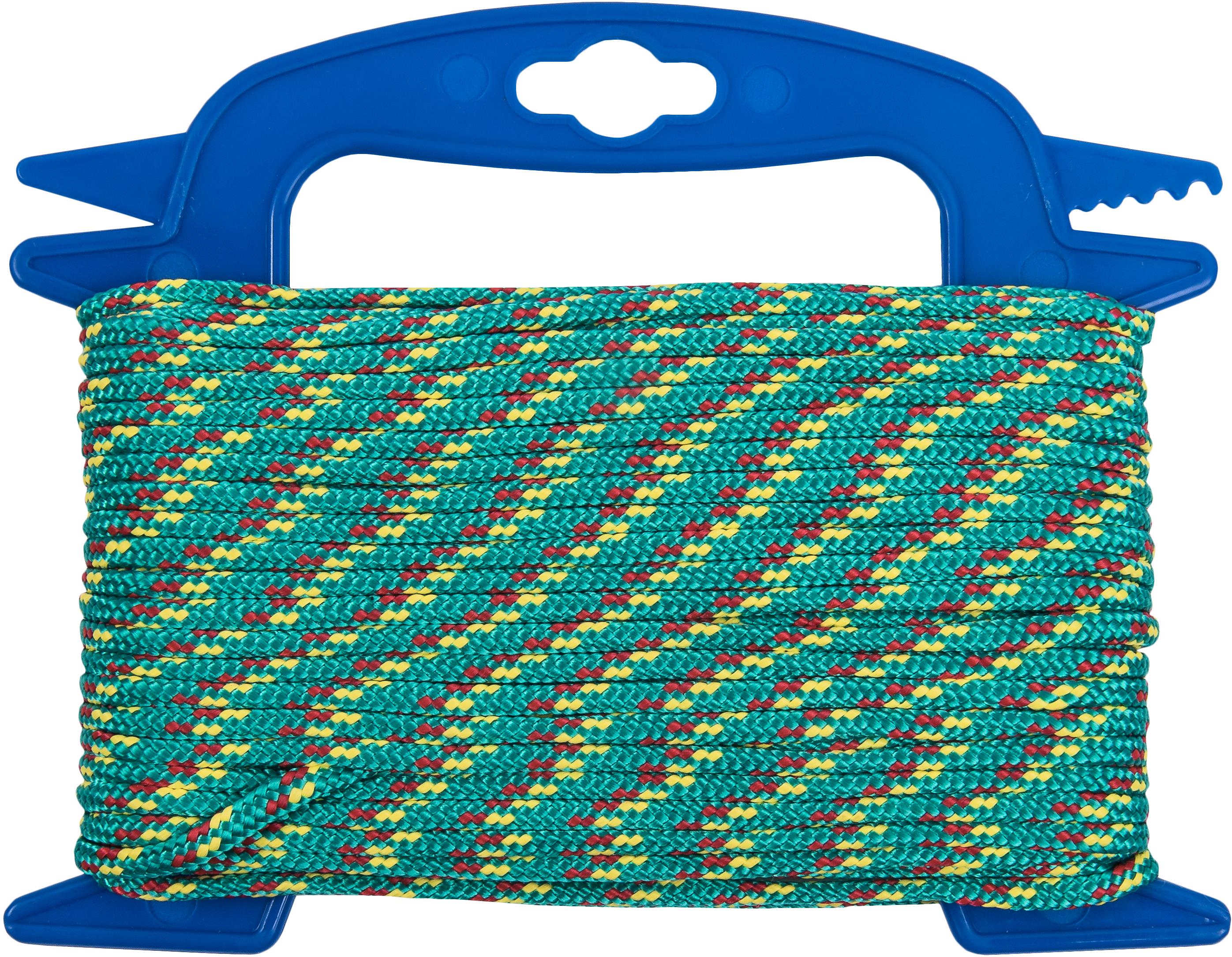 CONNEX PP Lano pletené 16pramenné, 4 mm × 20 m, zelená/červ./žlutá, navíječ DY2701860