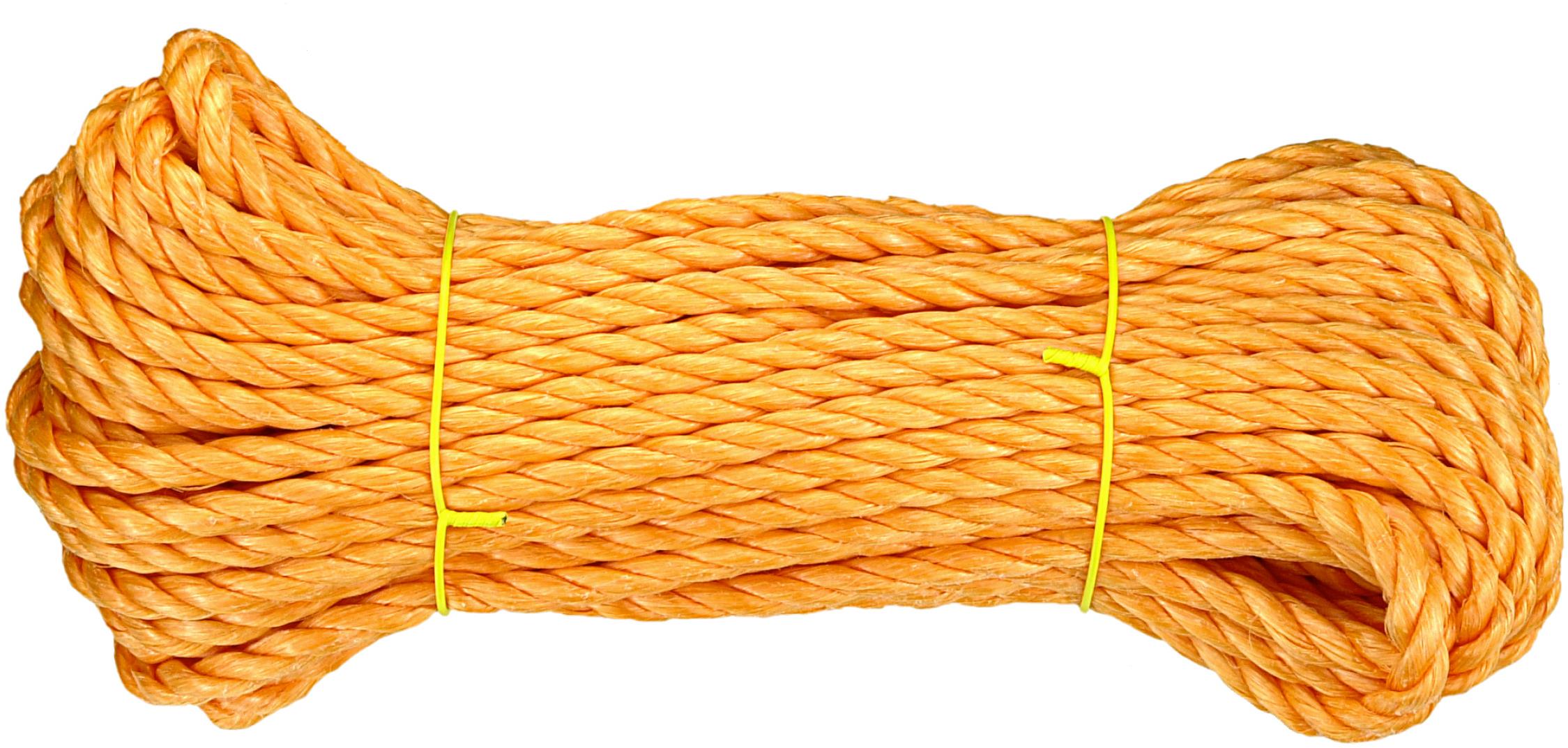 CONNEX PP Lano stáčené víceúčelové 3pramenné, 8 mm × 20 m, oranž. DY2701301