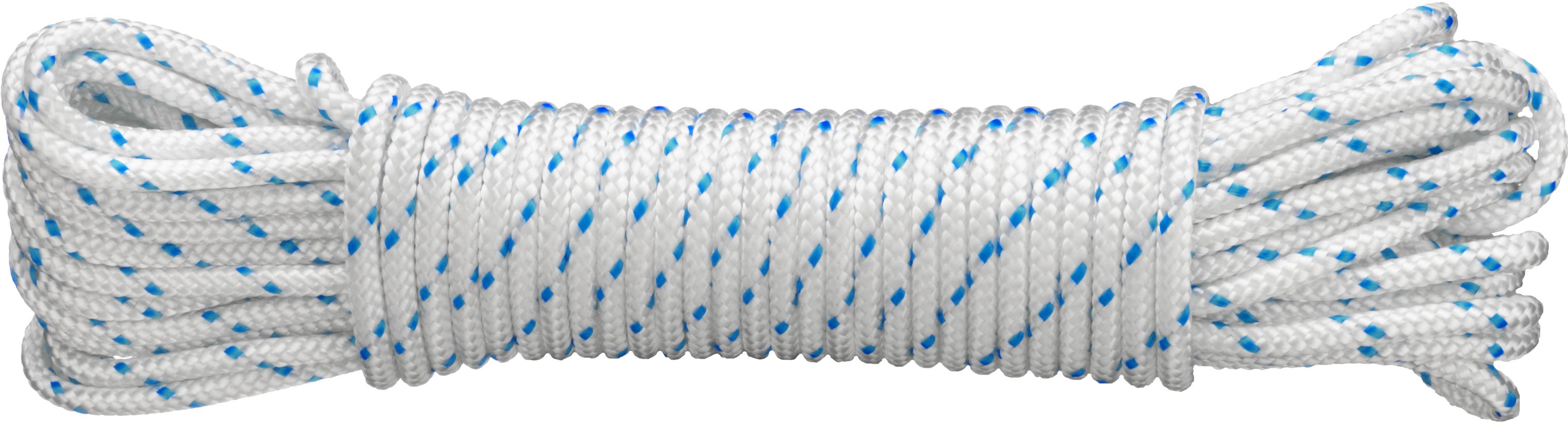 CONNEX PES Lano pletené 16pramenné, 4 mm × 20 m, bílá/modrá DY2702880